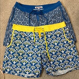 2pairs Mr.Swim 6in inseam trunks